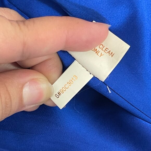 Marchesa Notte Women's Royal Blue Strapless Sheath Dress Size 4 - Picture 15 of 15